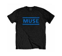 MUSE Maglietta Blu Scuro Con Logo Licenza Ufficiale Manica Corta MUSETS01MDBB