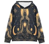 Muse Moon Godness Boho - Felpa a maniche lunghe con cappuccio, per ragazze e ragazzi, taglia 4-14, Muse Moon Godness Boho, Medium