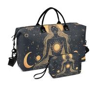 Muse Moon Godness Boho Gothic Decorativo Weekender/Pernottamento Duffel Gym Bag con Toiletry Bag per Viaggio Impermeabile bolso de para Mujer Avion