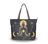 Muse Moon Godness Boho Gothic tessuto di seta con cerniera scuola tote bag trendy tote borse per le donne