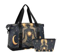 Muse Moon Godness Boho Gothic Tote Bag Large Carry On Bag con tracolla regolabile per trekking pieghevole, musa luna dea boho gotico, 1 size