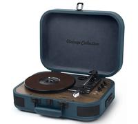 Muse MT-201 OB Giradischi a trazione diretta a 3 velocità Bluetooth USB Blu