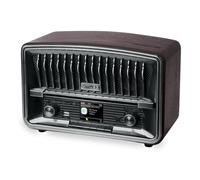 Muse Radio digitale, DAB+ FM, radiosveglia doppia sveglia, display LCD (M-135 DBT), 2 x 5 Watt, funzione snooze sleep, presa USB AUX-IN, grigio scuro