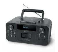 MUSE Radio portatile DAB+ con lettore CD Bluetooth, lettore CD, FM, ingresso auricolari, AUX-In, display LCD, streaming musicale, nero (M-182DB)