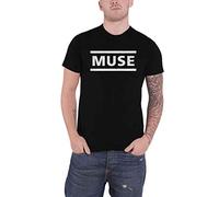 MUSE T Shirt Bianca Band Logo Nuovo Ufficiale Uomo Nero Size L