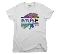 MUSE T-Shirt Da Donna Ufficiale The 2nd Law Collo Rotondo Bianca Manica Corta