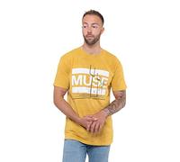 MUSE T Shirt Origin of Symmetry Nuovo Ufficiale Uomo Arancia Giallo Mineral Wash Size XL
