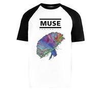 Muse The 2nd Law Unisex Bianca da Baseball Maglietta Uomo Donna Maniche Corte Baseball T-Shirt Short Sleeves
