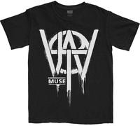 Muse T Shirt Will of The People Stencil Band Logo Nuovo Ufficiale Uomo Nero Size L