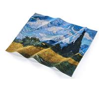 Musearta Asciugamano da spiaggia unisex con motivo Wheatfield con cipressi dell'artista Vincent Van Gogh, in cotone, dimensioni 144 x 180 cm, BT-VG-WC-V424408