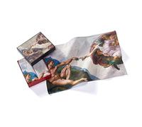 Musearta GT2-BM-TA-V433088 - Set di 2 asciugamani unisex per ospiti con motivo The Creation of Adam des Artister Michelangelo Buonarroti in cotone di dimensioni 40 x 60 cm