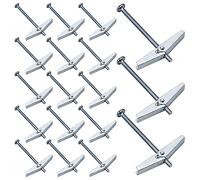 MUSEDAY 20 pezzi di fissaggio in cartongesso molla a levetta cavità a molla spagat ala molla hardware a levetta bullone ad ala dado per cartongesso ancoraggio M3 x 50 mm