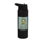 Musée d'Orsay Vincent van Gogh Autoritratto 1889 Stainless Steel Insulated Water Bottle