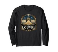 Musée du Louvre Parigi Francia Notte Maglia a Manica