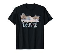 Musée du Louvre Piramide Acquerello Esterno Parigi Francia Maglietta