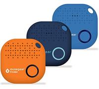 musegear® App Key Finder - 3 Pack - Multi Colour, New Version 2-3X Louder - Darb Blue, Orange And Light Blue - Find Keys, Smartphone, Remote Control - Smartphone Bluetooth GPS Coupling