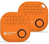 musegear localizzatore Chiavi Bluetooth - Arancio - 2 Pacchetto - Volume 3 Volte più Potente - Key Finder - Portafoglio Telefono