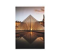Museo del Louvre a Parigi Bandiera da giardino di benvenuto 2 x 3 Ft Double Face No Fade House Yard Bandiere Photo Sfondo Banner per Cortile Portico Prato Decorazione Esterna
