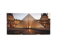 Museo del Louvre a Parigi Banner stampa bandiera per interni ed esterni banner per feste e cartelli poster personalizzato sfondo fotografico sfondo per affari, lauree, matrimoni, eventi, decorazione