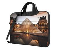 Museo del Louvre a Parigi Borsa Tote per Computer Portatile per Uomini Donne Manica Del Computer Portatile Cartella Messenger Borsa Del Computer, Nero, 14 inch