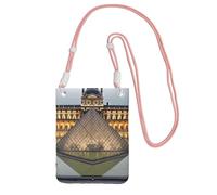Museo del Louvre di Parigi Borsa a tracolla per telefono per donne e uomini impermeabile mini borsa per cellulare portafoglio piccola borsa a tracolla con tracolla regolabile da viaggio sacchetto per