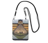 Museo del Louvre di Parigi Borsa a tracolla per telefono per donne e uomini impermeabile mini borsa per cellulare portafoglio piccola borsa a tracolla con tracolla regolabile da viaggio sacchetto per