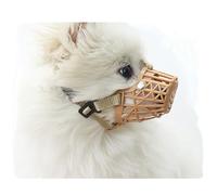 Museruola classica per cani, traspirante, regolabile, imbottita, per cani di taglia piccola, media e grande, impedisce di mordere abbaiare e masticare (marrone, 1#XXS)
