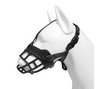 Museruola for cani, museruola morbida for , for for prevenire i morsi, traspirante, regolabile, design con apertura frontale, ampio foro for respirare(Black,No. 1)