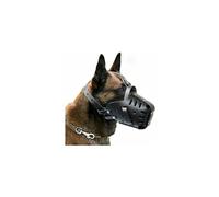 Museruola per cani a prova di sventura, museruola a cestello in pelle di alta qualità compatibile con razze di taglia media e grande, design