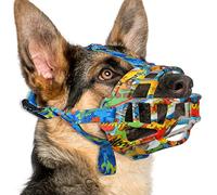 Museruola per cani, in silicone, per cani di piccola e media grandezza, con gabbia morbida per evitare di mordere masticare, lasciare che si abbeverino, adatto per pastori tedeschi