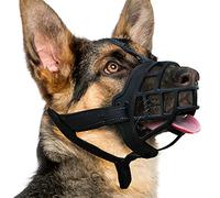 Museruola per cani, in silicone, per cani di piccola e media grandezza, con gabbia morbida per evitare di mordere masticare, lasciare che si abbeverino, adatto per pastori tedeschi