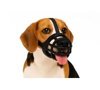 Museruola per cani - museruola cani taglia M - regolabile, in silicone morbido e confortevole - per addestramento, passeggiate e visite veterinarie - Flamingo Museruola Benzo M