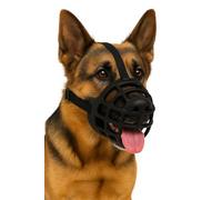 Museruola per cani - museruola cani taglia XXL - regolabile, in silicone morbido e confortevole - per addestramento, passeggiate e visite veterinarie - Flamingo Museruola Benzo XXL