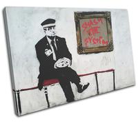 Museum Guard Urban Banksy Street SINGLE TELA parete arte foto stampa