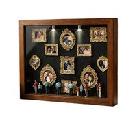 Museum Of Us Cornice Regalo Personalizzata Per Coppie, Mini Museum Silhouette Box Shadow Box Frame Kit With Gold Mini Frames & Figurins For Valentines Day Gift