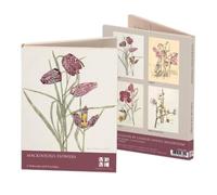 Museums and Galleries Marketing Astuccio con biglietti e con buste, 178 x 127 mm, motivo: fiori di Mackintosh, confezione da 8