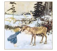 Museums & Galleries Confezione da 8 biglietti di Natale di beneficenza - Gerda e la renna, 8 biglietti da 1 disegno