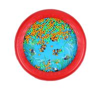 Musfunny Ocean Drum Toys for Baby: tamburo ondulato delicato suono marino perline tamburo musicale regalo - tamburo di mare strumento educativo musicale per bambini piccoli (rosso)