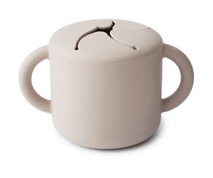 Mushie Baby Snack Cup tazza per la merenda Ivory 1 pz