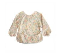 mushie Bavaglino con Maniche Baby Manica Lunga | Bavaglini Impermeabili per Bambini | Vestibilità Regolabile per 6-24 Mesi | Colore: Pastel Blooms