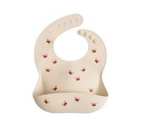 Mushie Bavaglino in silicone per bambini | Bavaglini regolabili e impermeabili (Farfalle)