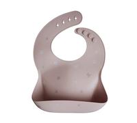 mushie | Bavaglino Silicone | Bavaglino Impermeabile Regolabile | Facile da Pulire | 4 Misure Regolabili con tasca Frontali Profonde | Senza BPA | articoli per neonati & bambini | Daisy
