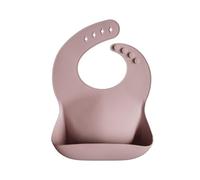 mushie | Bavaglino Silicone | Bavaglino Impermeabile Regolabile | Facile da Pulire | 4 Misure Regolabili con tasca Frontali Profonde | Senza BPA | articoli per neonati & bambini |Warm Taupe