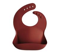 mushie | Bavaglino Silicone | Bavaglino Impermeabile Regolabile | Facile da Pulire | 4 Misure Regolabili con tasca Frontali Profonde | Senza BPA | articoli per neonati & bambini | Spice