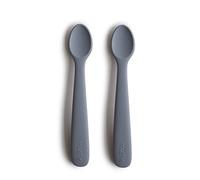 Mushie Cucchiai da Alimentazione per Bambini | Set di 2 Cucchiai in Silicone Senza BPA | Lavabile in Lavastoviglie | Tradewinds