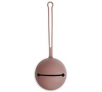 Mushie | Custodia per ciuccio | Custodia in Silicone con Cinturino | porta ciuccio neonato scatolina 100% Privo di BPA, PVC | Lavabile in Lavastoviglie per una Facile Pulizia | Cloudy Mauve