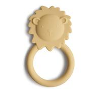 Mushie Forme Massaggiagengive in Silicone per Bambini, dai 3 Mesi in su, Morbido e Lenitivo, Sollievo Dalle Gengive Irritate, Materiale: Silicone per uso Alimentare, Leone (Soft Yellow)