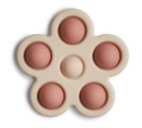 Mushie Giocattolo per Bambini (10+ Mesi) | promuove Le capacità motorie e incoraggia l'esplorazione sensoriale con Bolle Che Possono Essere spinte e Spuntate | Rose/Blush/Shifting Sand Flower