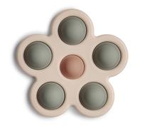 Mushie Giocattolo per Bambini (10+ Mesi) | promuove Le capacità motorie e incoraggia l'esplorazione sensoriale con Bolle Che Possono Essere spinte e Spuntate | Dried Thyme/Natural/Shifting Sand Flower