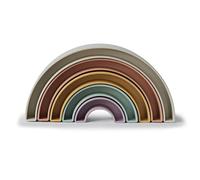 mushie | Giocattolo per la crescita Arcobaleno Impilabile | Accessori Sicuri e di Alta Qualità per Bambini, Ragazzi e Ragazze | Senza BPA | Giocattolo Educativo per Bambini da 0 a 3 anni | Tropical